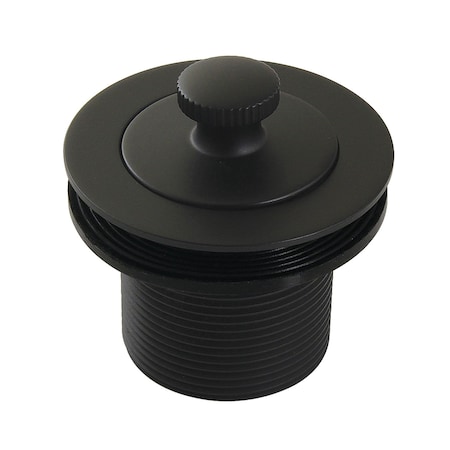 Kingston Brass 112 Lift and Turn Tub Drain with 112 Body Thread, Matte Black DLT15MB